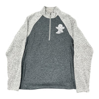 Two-Tone Grey Slummy Quarter-Zip - SlumParadise